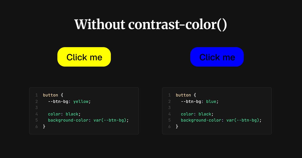 Without using contrast-color()