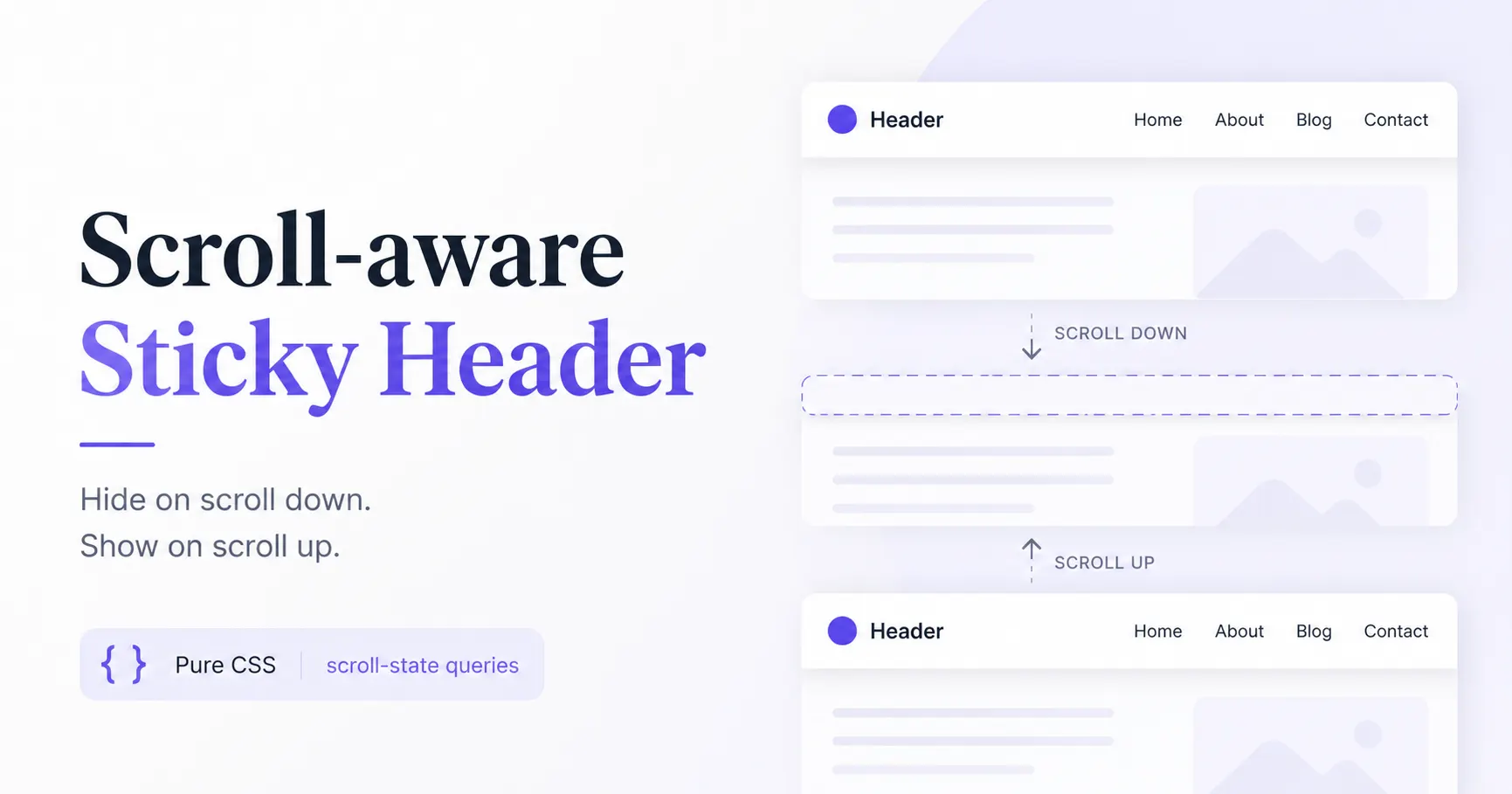 How to create a scroll-aware sticky header