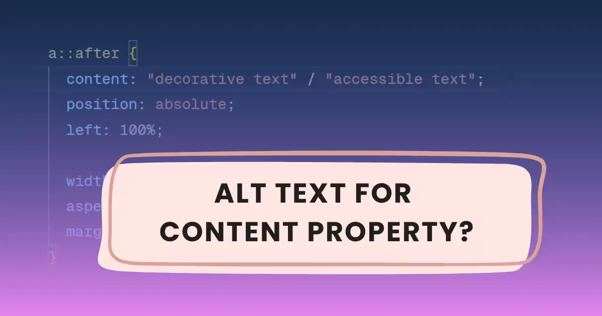 How to set alt text for the CSS content property